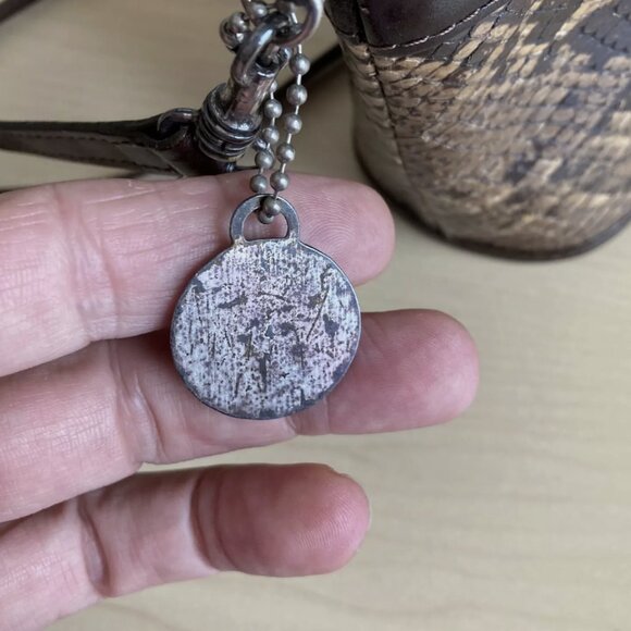 Brighton Crossbody Brown Python Faux Snakeskin Leather Purse bag Small Vintage - Picture 3 of 6